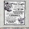 Personalized Gifts For Bonus Daughter Blanket From Stepmother Dad White Tiger My Love For You Is Forever Stepdaughter Birthday Gifts Christmas Fleece Blanket | teecentury