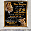 Personalized Gifts For Bonus Daughter Blanket From Stepmother Lion My Love For You Is Forever Stepdaughter Birthday Gifts Christmas Fleece Blanket | teecentury