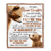 Personalized Gifts For Bonus Daughter Blanket From Stepmother Stepdad Bear My Love For You Is Forever Stepdaughter Birthday Gifts Christmas Fleece Blanket | teecentury