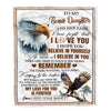 Personalized Gifts For Bonus Daughter Blanket From Stepmother Stepdad Eagle My Love For You Is Forever Stepdaughter Birthday Gifts Christmas Fleece Blanket | teecentury
