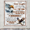 Personalized Gifts For Bonus Daughter Blanket From Stepmother Stepdad Eagle My Love For You Is Forever Stepdaughter Birthday Gifts Christmas Fleece Blanket | teecentury