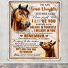 Personalized Gifts For Bonus Daughter Blanket From Stepmother Stepdad Horse My Love For You Is Forever Stepdaughter Birthday Gifts Christmas Fleece Blanket | teecentury