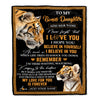 Personalized Gifts For Bonus Daughter Blanket From Stepmother Stepdad Tiger My Love For You Is Forever Stepdaughter Birthday Gifts Christmas Fleece Blanket | teecentury