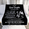 Personalized Gifts For Bonus Daughter Blanket From Stepmother Stepmom My Love For You Is Forever Stepdaughter Birthday Gifts Christmas Custom Fleece Blanket | teecentury