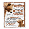 Personalized Gifts For Bonus Son Blanket From Stepmother Stepdad Bear My Love For You Is Forever Stepson Birthday Gifts Christmas Custom Fleece Blanket | teecentury