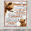 Personalized Gifts For Bonus Son Blanket From Stepmother Stepdad Bear My Love For You Is Forever Stepson Birthday Gifts Christmas Custom Fleece Blanket | teecentury