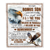 Personalized Gifts For Bonus Son Blanket From Stepmother Stepdad Eagle My Love For You Is Forever Stepson Birthday Gifts Christmas Custom Fleece Blanket | teecentury