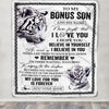 Personalized Gifts For Bonus Son Blanket From Stepmother Stepdad White Tiger My Love For You Is Forever Stepson Birthday Gifts Christmas Custom Fleece Blanket | teecentury