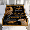 Personalized Gifts For Daughter Blanket From Dad Father Lion My Love For You Is Forever Daughter Birthday Gifts Christmas Custom Fleece Throw Blanket | teecentury