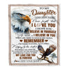 Personalized Gifts For Daughter Blanket From Dad Mom Father Eagle My Love For You Is Forever Daughter Birthday Gifts Christmas Custom Fleece Throw Blanket | teecentury