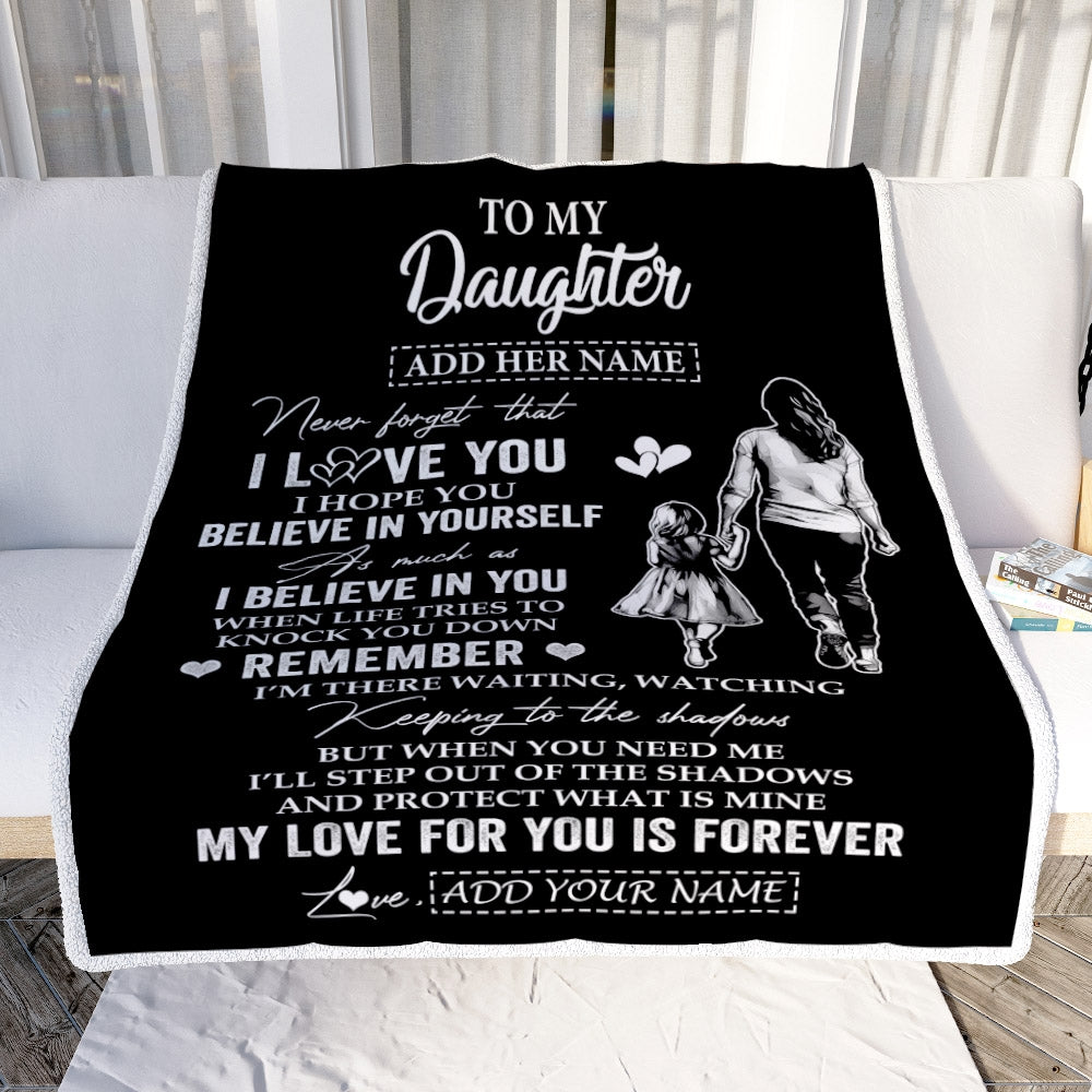 Personalized Gifts For Daughter Blanket From Mom Mother My Love For You Is Forever Daughter Birthday Gifts Christmas Graduation Custom Fleece Throw Blanket | teecentury