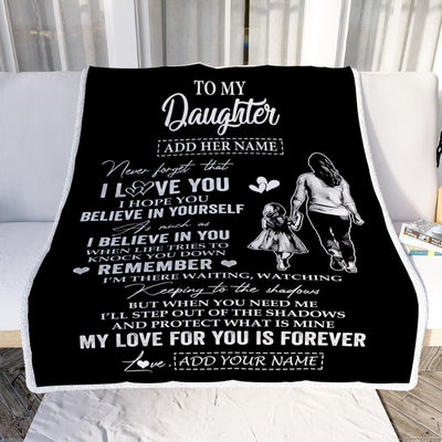 Personalized Gifts For Daughter Blanket From Mom Mother My Love For You Is Forever Daughter Birthday Gifts Christmas Graduation Custom Fleece Throw Blanket | teecentury