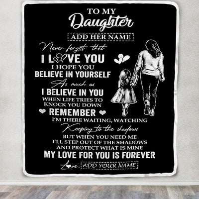 Personalized Gifts For Daughter Blanket From Mom Mother My Love For You Is Forever Daughter Birthday Gifts Christmas Graduation Custom Fleece Throw Blanket | teecentury