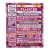 Personalized Gifts For Fiancée From Fiance Blanket Wood Love You Always Valentines Anniversary Romantic Birthday Gifts For Fiancée Christmas Fleece Blanket | teecentury