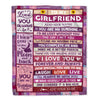 Personalized Gifts For Girlfriend From Boyfriend Blanket Wood Love You Always Valentines Romantic Birthday Gifts For Girlfriend Her Christmas Fleece Blanket | teecentury