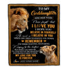 Personalized Gifts For Goddaughter Blanket From Godfather Uncle Lion My Love For You Is Forever Goddaughter Birthday Gifts Christmas Custom Fleece Blanket | teecentury