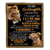 Personalized Gifts For Goddaughter Blanket From Godmother Aunt Lion My Love For You Is Forever Goddaughter Birthday Gifts Christmas Custom Fleece Blanket | teecentury