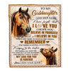 Personalized Gifts For Goddaughter Blanket From Godmother Godfather Horse My Love For You Is Forever Goddaughter Birthday Gifts Christmas Fleece Blanket | teecentury