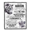 Personalized Gifts For Godson Blanket From Godfather White Tiger My Love For You Is Forever Godson Birthday Gifts Graduation Christmas Custom Fleece Blanket | teecentury