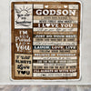 Personalized Gifts For Godson From Godmother Aunt Blanket Wood Love You Fathers Day Godson Gifts Birthday Graduation Christmas Customized Fleece Throw Blanket | teecentury