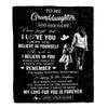 Personalized Gifts For Granddaughter Blanket From Grandma Grandmother My Love For You Is Forever Granddaughter Birthday Gifts Christmas Custom Fleece Blanket | teecentury