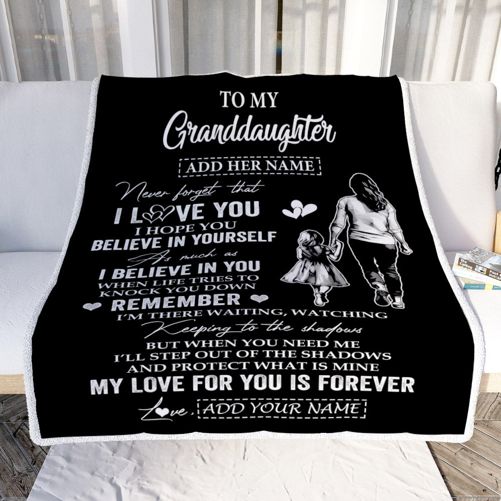 Personalized Gifts For Granddaughter Blanket From Grandma Grandmother My Love For You Is Forever Granddaughter Birthday Gifts Christmas Custom Fleece Blanket | teecentury