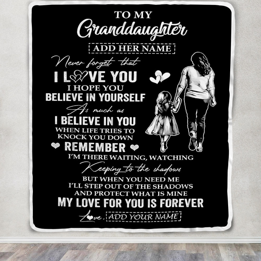 Personalized Gifts For Granddaughter Blanket From Grandma Grandmother My Love For You Is Forever Granddaughter Birthday Gifts Christmas Custom Fleece Blanket | teecentury