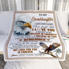 Personalized Gifts For Granddaughter Blanket From Grandma Grandpa Eagle My Love For You Is Forever Granddaughter Birthday Gifts Christmas Fleece Blanket | teecentury