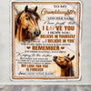 Personalized Gifts For Granddaughter Blanket From Grandma Grandpa Horse My Love For You Is Forever Granddaughter Birthday Gifts Christmas Fleece Blanket | teecentury
