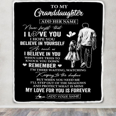 Personalized Gifts For Granddaughter Blanket From Grandpa Grandfather My Love For You Is Forever Granddaughter Birthday Gifts Christmas Custom Fleece Blanket | teecentury