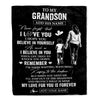 Personalized Gifts For Grandson Blanket From Grandma Grandmother My Love For You Is Forever Grandson Birthday Gifts Graduation Christmas Custom Fleece Blanket | teecentury