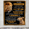 Personalized Gifts For Grandson Blanket From Grandpa Grandfather Lion My Love For You Is Forever Grandson Birthday Gifts Graduation Christmas Fleece Blanket | teecentury