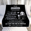 Personalized Gifts For Grandson Blanket From Grandpa Grandfather My Love For You Is Forever Grandson Birthday Gifts Graduation Christmas Custom Fleece Blanket | teecentury