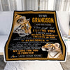 Personalized Gifts For Grandson Blanket From Grandpa Grandma Tiger My Love For You Is Forever Grandson Birthday Gifts Graduation Christmas Fleece Blanket | teecentury