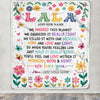 Personalized Gifts For Lala From Granddaughter Grandkids Blanket We Hugged This Blanket Floral Presents Birthday Gift For Lala Gifts Customized Fleece Blanket | teecentury