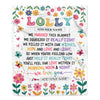 Personalized Gifts For Lolly From Granddaughter Grandkids Blanket We Hugged This Blanket Floral Presents Birthday Gift For Lolly Gifts Custom Fleece Blanket | teecentury