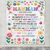 Personalized Gifts For Mawmaw From Granddaughter Blanket We Hugged This Blanket Floral Presents Birthday Gift For Mawmaw Gifts Customized Fleece Throw Blanket | teecentury