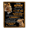 Personalized Gifts For Nephew Blanket From Aunt Auntie Lion My Love For You Is Forever Nephew Birthday Gifts Graduation Christmas Custom Fleece Throw Blanket | teecentury