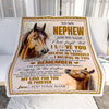 Personalized Gifts For Nephew Blanket From Aunt Uncle Horse My Love For You Is Forever Nephew Birthday Gifts Graduation Christmas Custom Fleece Throw Blanket | teecentury