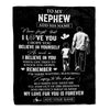 Personalized Gifts For Nephew Blanket From Uncle My Love For You Is Forever Nephew Birthday Gifts Graduation Christmas Custom Fleece Throw Blanket | teecentury