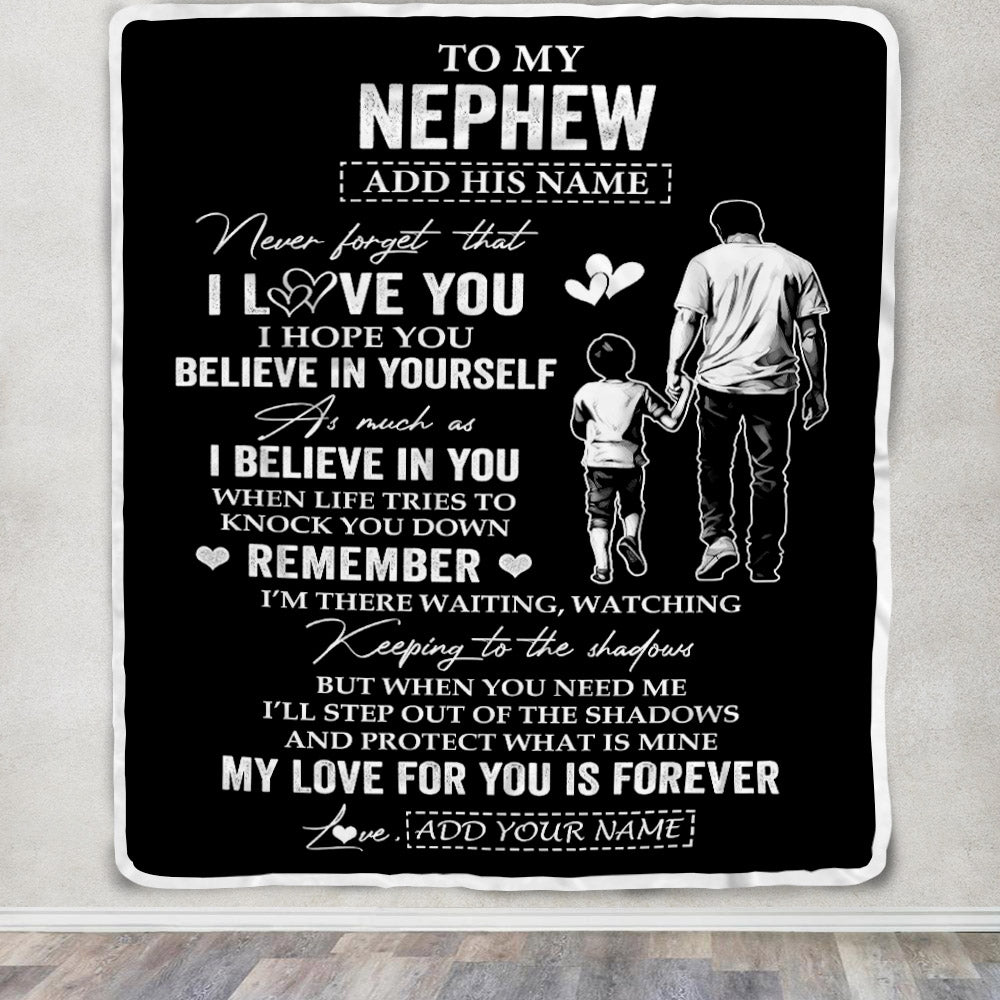 Personalized Gifts For Nephew Blanket From Uncle My Love For You Is Forever Nephew Birthday Gifts Graduation Christmas Custom Fleece Throw Blanket | teecentury