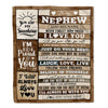 Personalized Gifts For Nephew From Aunt Uncle Auntie Blanket Wood Love You Fathers Day Nephew Gifts Birthday Graduation Christmas Customized Fleece Blanket | teecentury