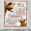 Personalized Gifts For Niece Blanket From Aunt Uncle Bear My Love For You Is Forever Niece Birthday Gifts Graduation Christmas Custom Fleece Throw Blanket | teecentury