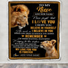 Personalized Gifts For Niece Blanket From Uncle Lion My Love For You Is Forever Niece Birthday Gifts Graduation Christmas Custom Fleece Throw Blanket | teecentury
