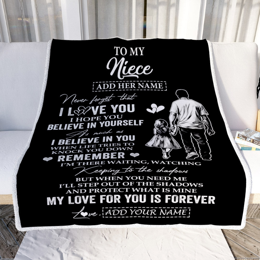 Personalized Gifts For Niece Blanket From Uncle My Love For You Is Forever Niece Birthday Gifts Graduation Christmas Custom Fleece Throw Blanket | teecentury