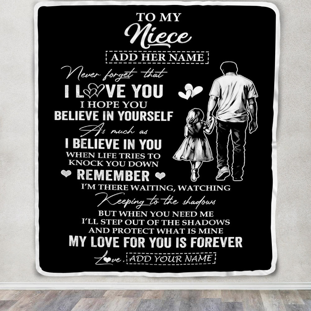 Personalized Gifts For Niece Blanket From Uncle My Love For You Is Forever Niece Birthday Gifts Graduation Christmas Custom Fleece Throw Blanket | teecentury