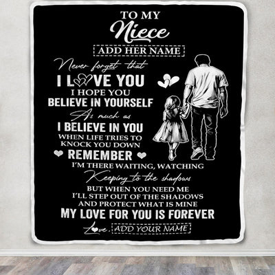 Personalized Gifts For Niece Blanket From Uncle My Love For You Is Forever Niece Birthday Gifts Graduation Christmas Custom Fleece Throw Blanket | teecentury