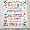 Personalized Gifts For Nonna From Granddaughter Grandkids Blanket We Hugged This Blanket Floral Presents Birthday Gift For Nonna Gifts Custom Fleece Blanket | teecentury