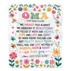 Personalized Gifts For Oma From Granddaughter Grandkids Blanket We Hugged This Blanket Floral Presents Birthday Gift For Oma Gifts Customized Fleece Blanket | teecentury