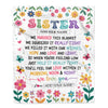 Personalized Gifts For Sister From Brother Blanket We Hugged This Blanket Floral Presents Birthday Gift For Sister Gifts Customized Fleece Throw Blanket | teecentury